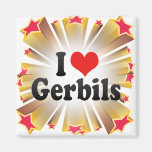 I Love Gerbils Refrigerator Magnets