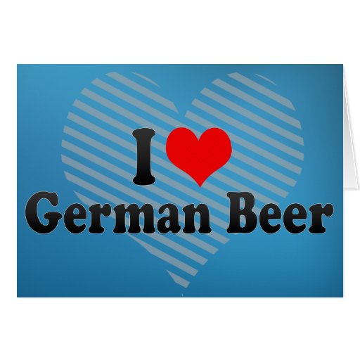 I Love German Beer Card