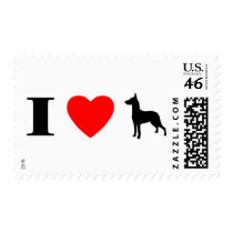 I Love German Pinschers Postage Stamps