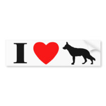 I Love German Shepherds Bumper Sticker bumper stickers