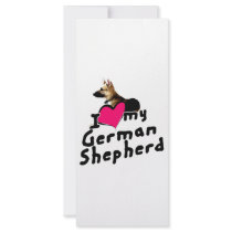 I love German Shepherds! Full Color Rack Card