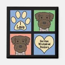 I Love German Shorthaired Pointers Magnets