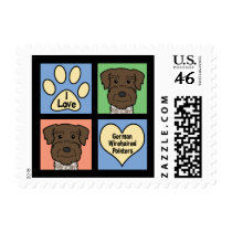 I Love German Shorthaired Pointers Postage Stamp