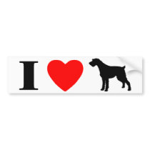 I Love German Wirehaired Pointers Bumper Sticker bumper stickers