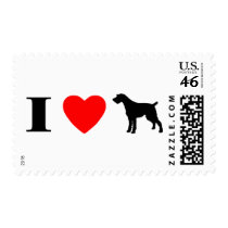 I Love German Wirehaired Pointers Postage Stamps