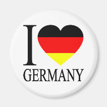 I Love Germany German Flag Heart Refrigerator Magnets