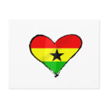 I love Ghana Ghanaian flag heart gifts Postcards