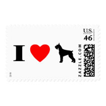 I Love Giant Schnauzers Postage Stamps