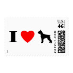 I Love Giant Schnauzers Postage Stamps