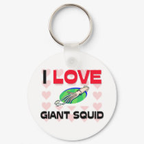 I Love Giant Squid keychains by AnimalShirts I Love Giant Squid keychains