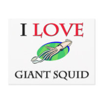 I Love Giant Squid postcards by tshirtshirts I Love Giant Squid postcards