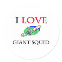 I Love Giant Squid stickers