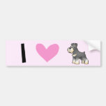 I Love Giant/Standard/Miniature Schnauzers Bumper Sticker