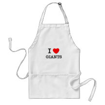 I Love Giants Apron