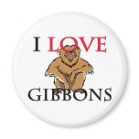 I Love Gibbons Magnets