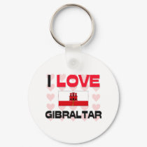 I Love Gibraltar keychains