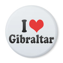 I Love Gibraltar Magnets