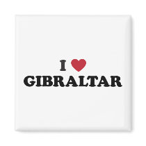 I Love Gibraltar Refrigerator Magnet