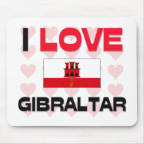 I Love Gibraltar mousepads