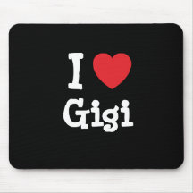 I love Gigi heart T-Shirt Mouse Mats