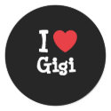 I love Gigi heart T-Shirt stickers