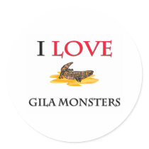 I Love Gila Monsters stickers