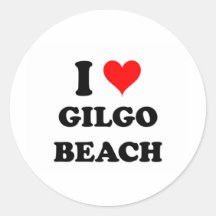 I Love Gilgo Beach New York Round Stickers