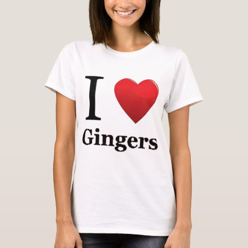 I Love Gingers T Shirt Zazzle