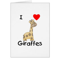 I Love Giraffes (2) Cards