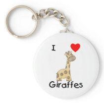 I Love Giraffes (2) Keychain