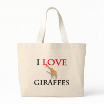 I Love Giraffes Canvas Bag