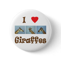 I love giraffes buttons