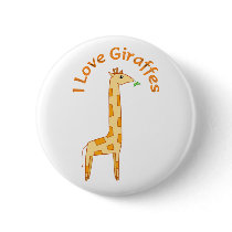 I Love Giraffes Pins
