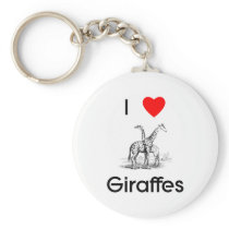 I love giraffes Keychain