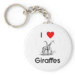 I love giraffes Keychain