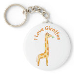 I Love Giraffes Keychains