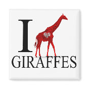 I Love Giraffes Magnets