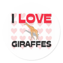I Love Giraffes stickers by AnimalShirts I Love Giraffes stickers