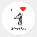I Love Giraffes Sticker