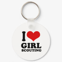 I Love girl scouting keychains by Shirtuosity I Love girl scouting keychains