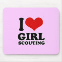 I Love girl scouting mousepads by Shirtuosity I Love girl scouting mousepads