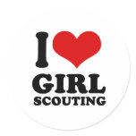 I Love girl scouting stickers