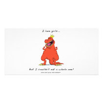 I love girls...But I couldn't eat a whole one! Personalized Photo Card