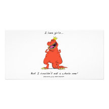 I love girls...But I couldn't eat a whole one! Personalized Photo Card