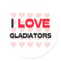 I LOVE GLADIATORS stickers
