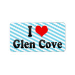 I Love Glen Cove, United States Custom Address Label