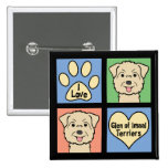 I Love Glen of Imaal Terriers Pinback Button