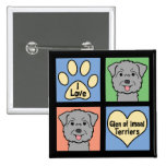 I Love Glen of Imaal Terriers Pins