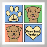 I Love Glen of Imaal Terriers Print