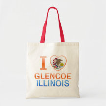 I Love Glencoe, IL Canvas Bag